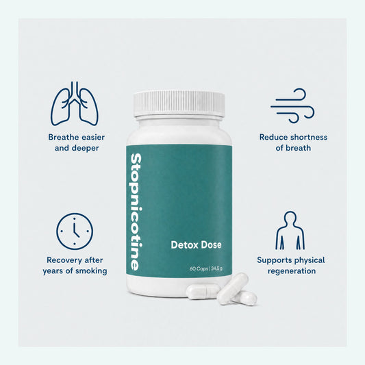 Stopnicotine Poumons - Soutien à la détoxification pulmonaire pendant l’arrêt du tabac | 60 capsules