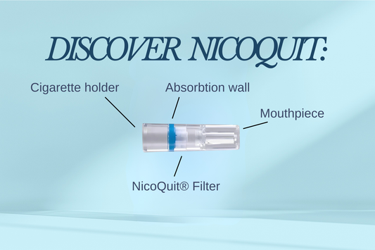 NicoQuit® – Arrêtez sans stress en 2 à 4 semaines | Filtres contre le goudron et la nicotine | 20 pièces