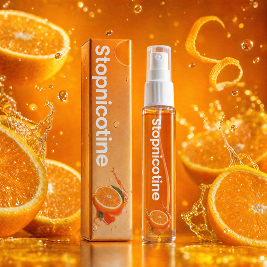 StopNicotine Smile - Haleine fraîche quelques secondes après avoir fumé | Orange | 10ml et plus de 150 pulvérisations