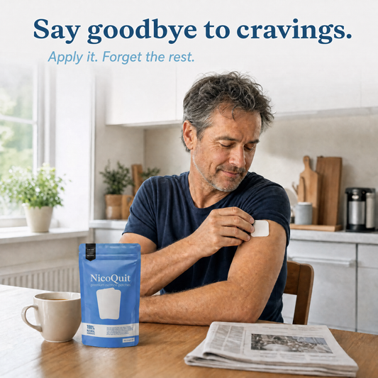 Patchs NicoQuit® - Sevrage tabagique sans stress. Sans rechute | Luttez contre les symptômes de sevrage | 15 pièces